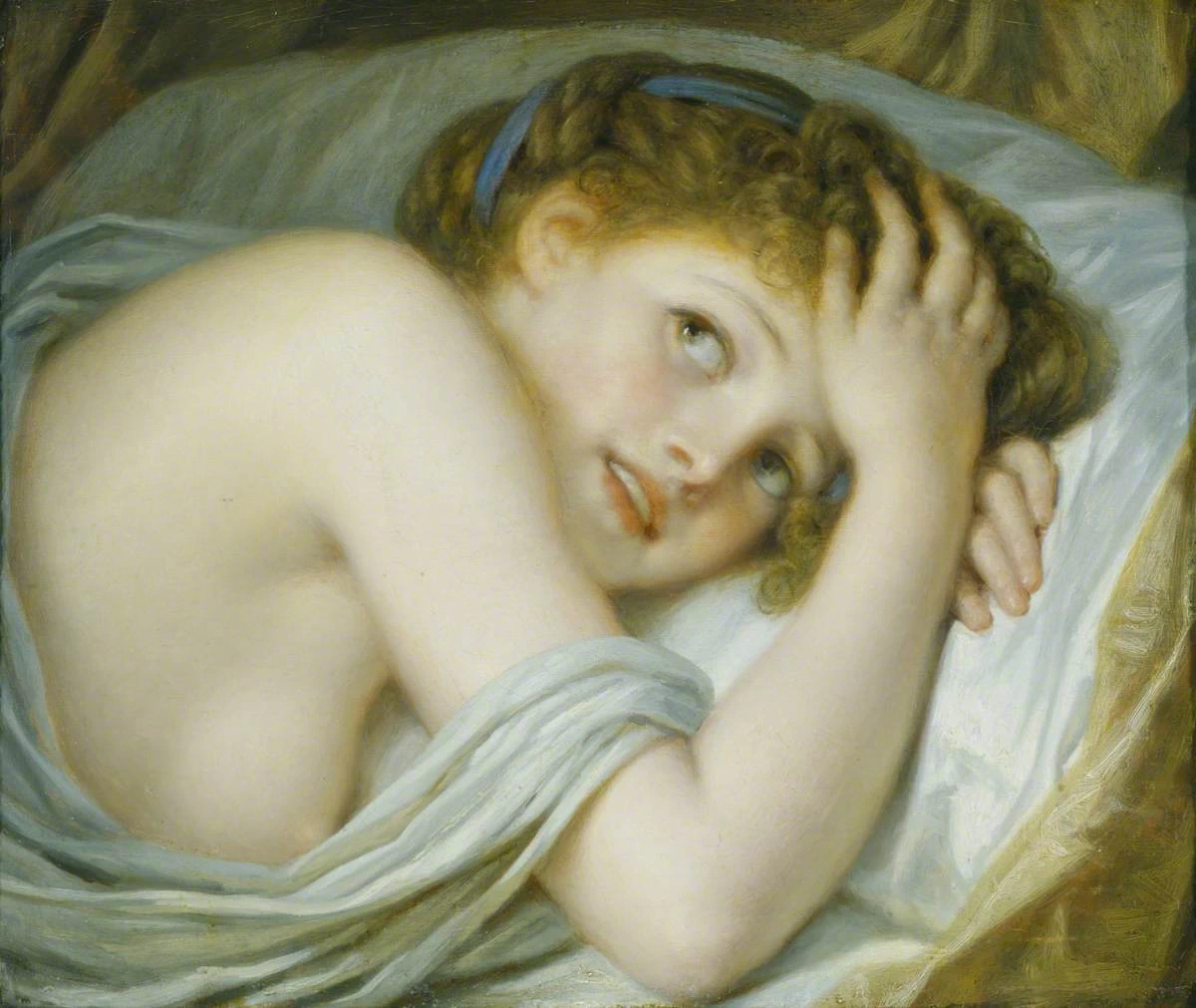 Ragazza sdraiata a letto - National Trust for Places of Historic Interest or Natural Beauty